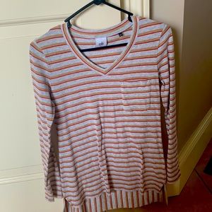 Cabi xs stripped tunic shirt    Pocket in front  longer in back